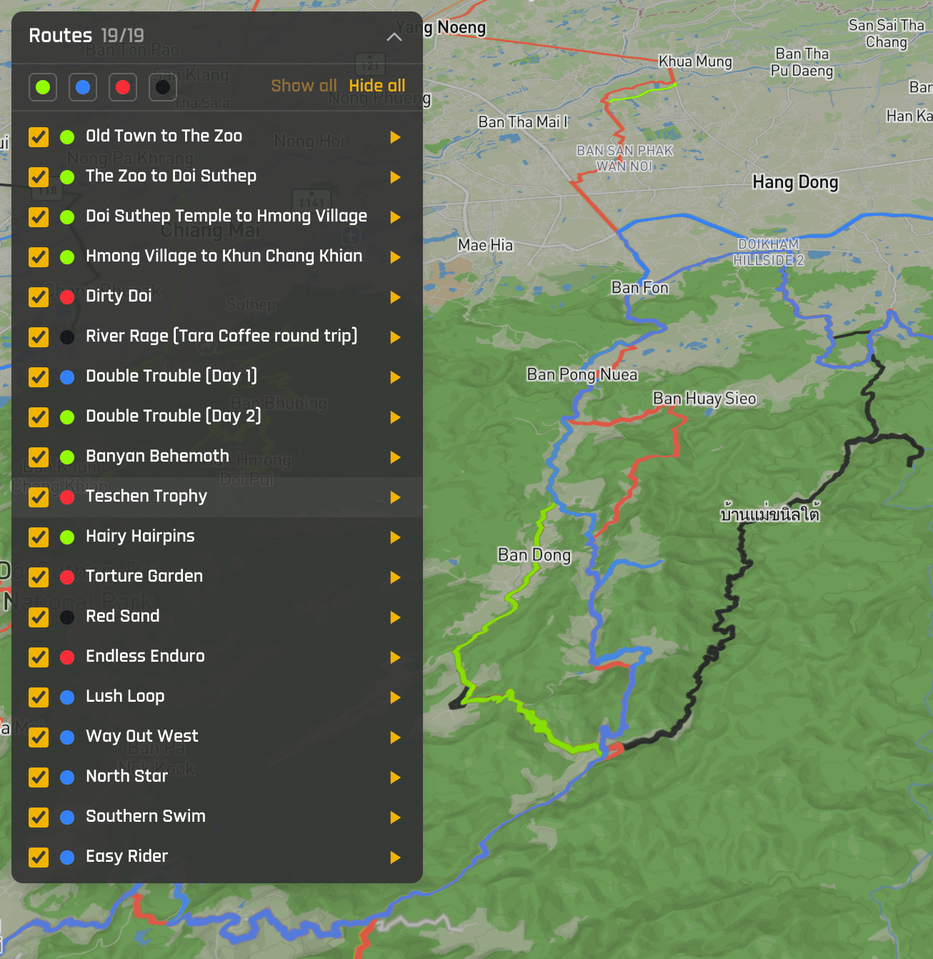 What are the Northern Thailand routes like?